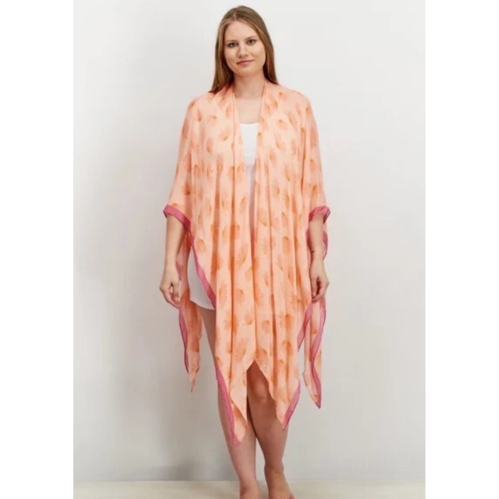 Kate Spade women's Falling Flower Ruana Wrap Cover Up